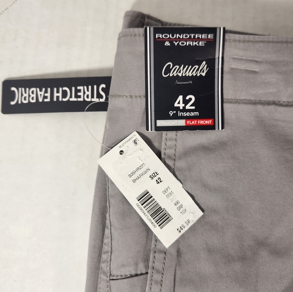 NWT Men's Roundtree & Yorke Casuals Straight Fit Flat Front Shorts - Picture 3 of 6